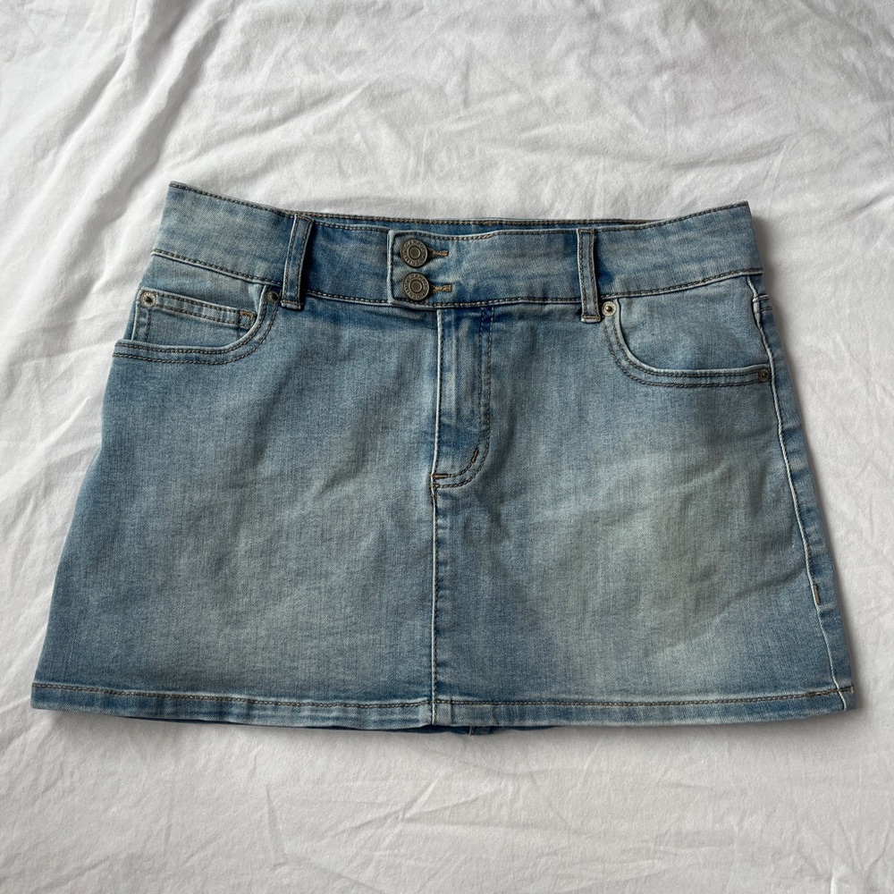 Garage Blue Denim Mini Skirt